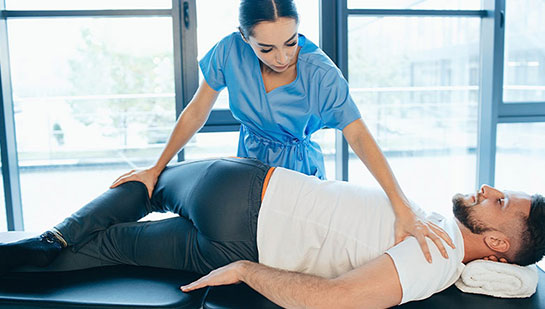 Patient receiving sciatica treatment from Boise chiropractor